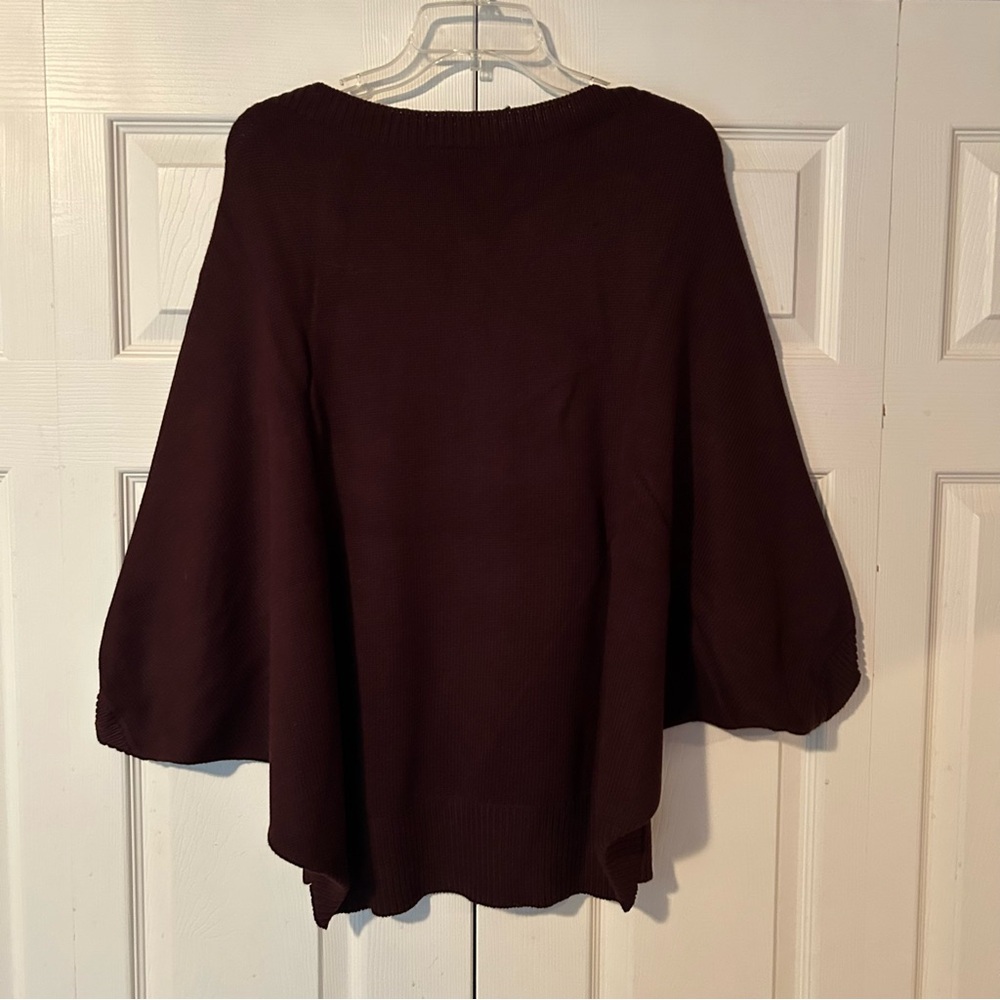 Ann Taylor Red Oversized Boxy Crew Neck Sweater